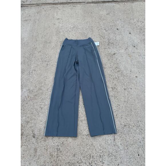 Athleta Venice Track Stripe Wide Leg Pants Medium T Green - Picture 4 of 11